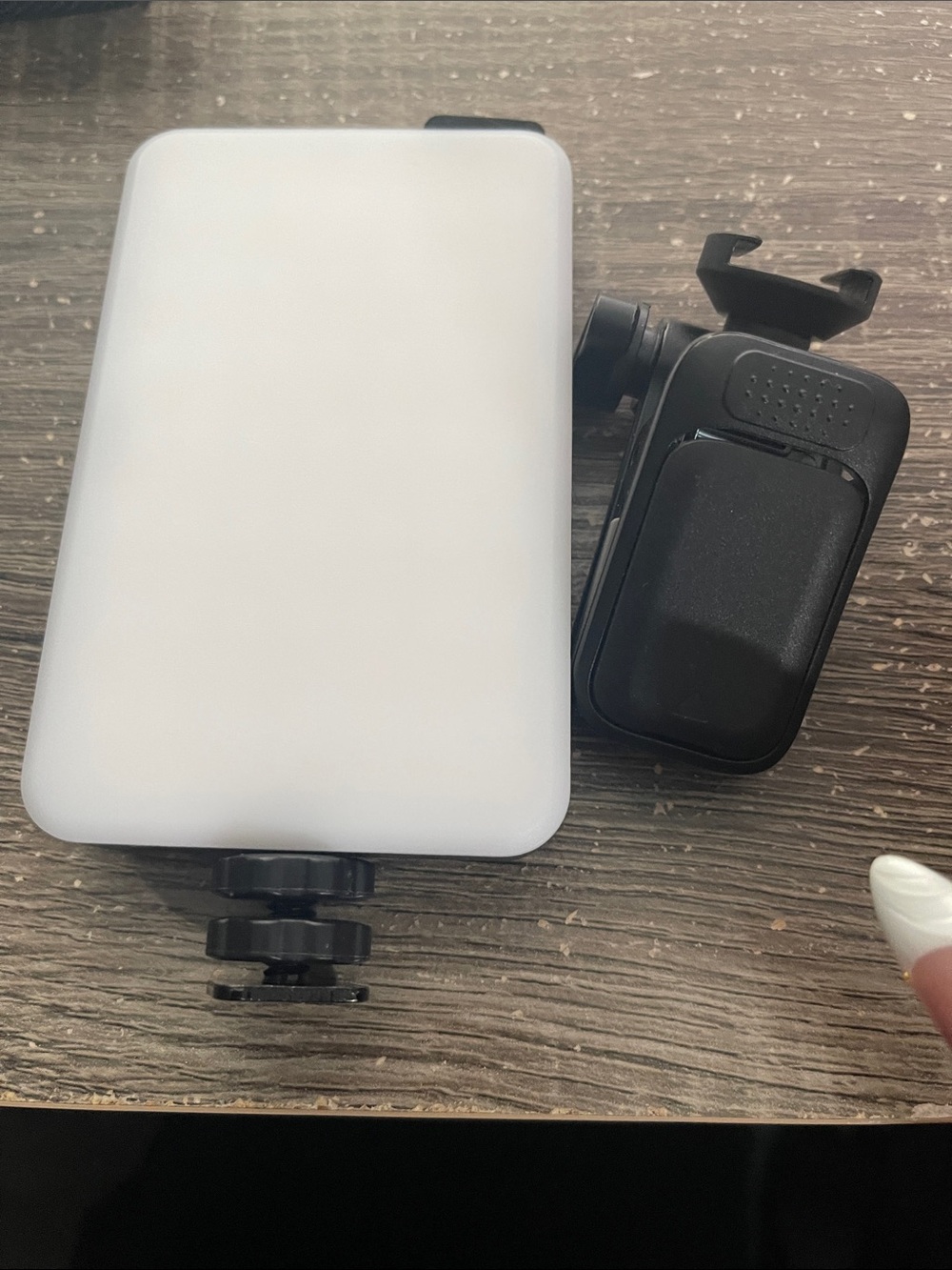 Content creating LED Panel Light with Clip Mount - White and Black